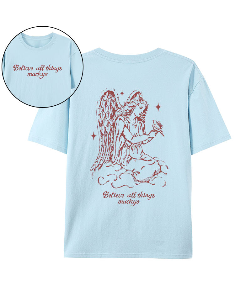 Believe All Things Double Sided Casual Short Sleeve T-Shirt