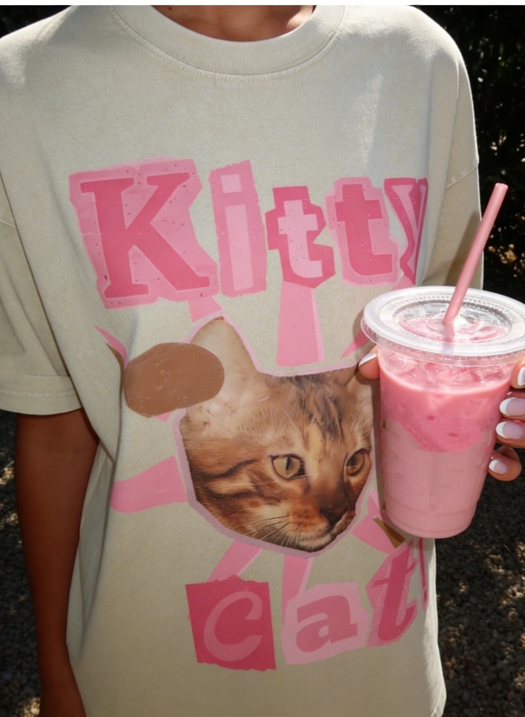 Kitty Cat Washed T-Shirt
