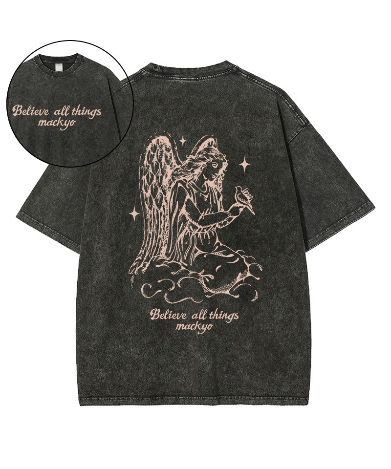 Believe All Things Double Sided Washed T-Shirt