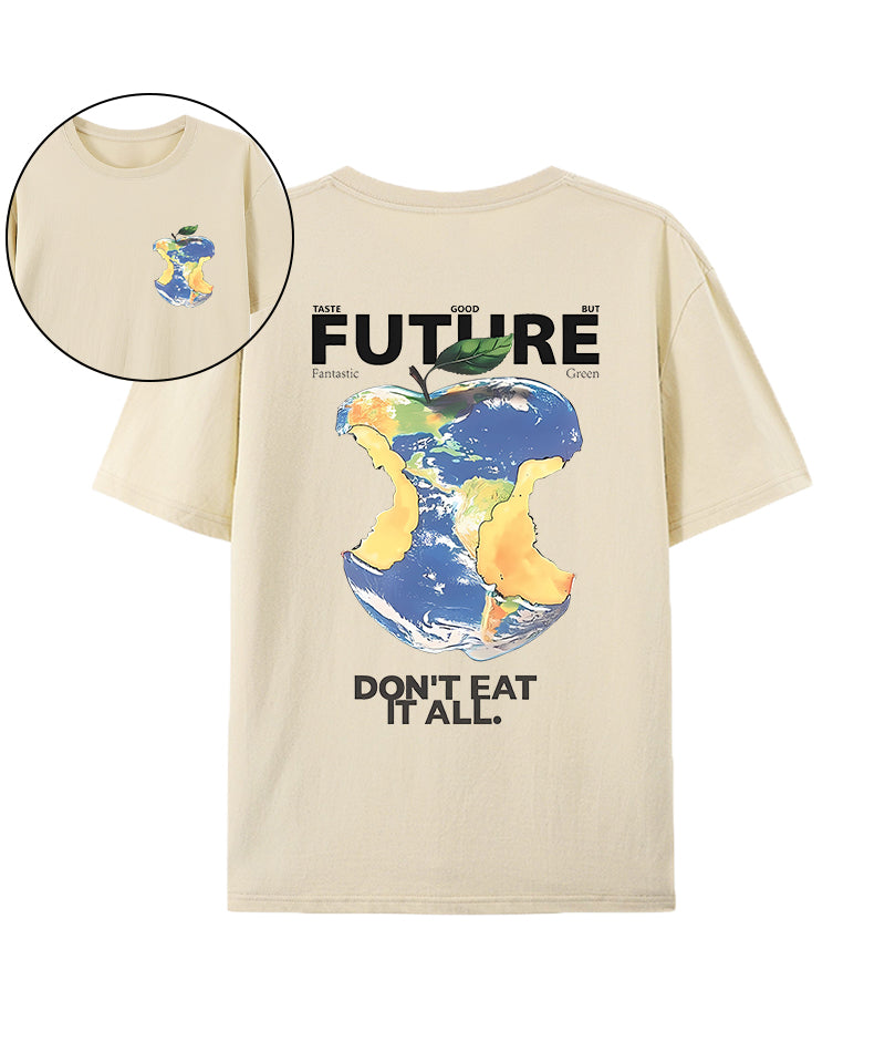 Don't Eat It All Double Sided Casual Short Sleeve T-Shirt