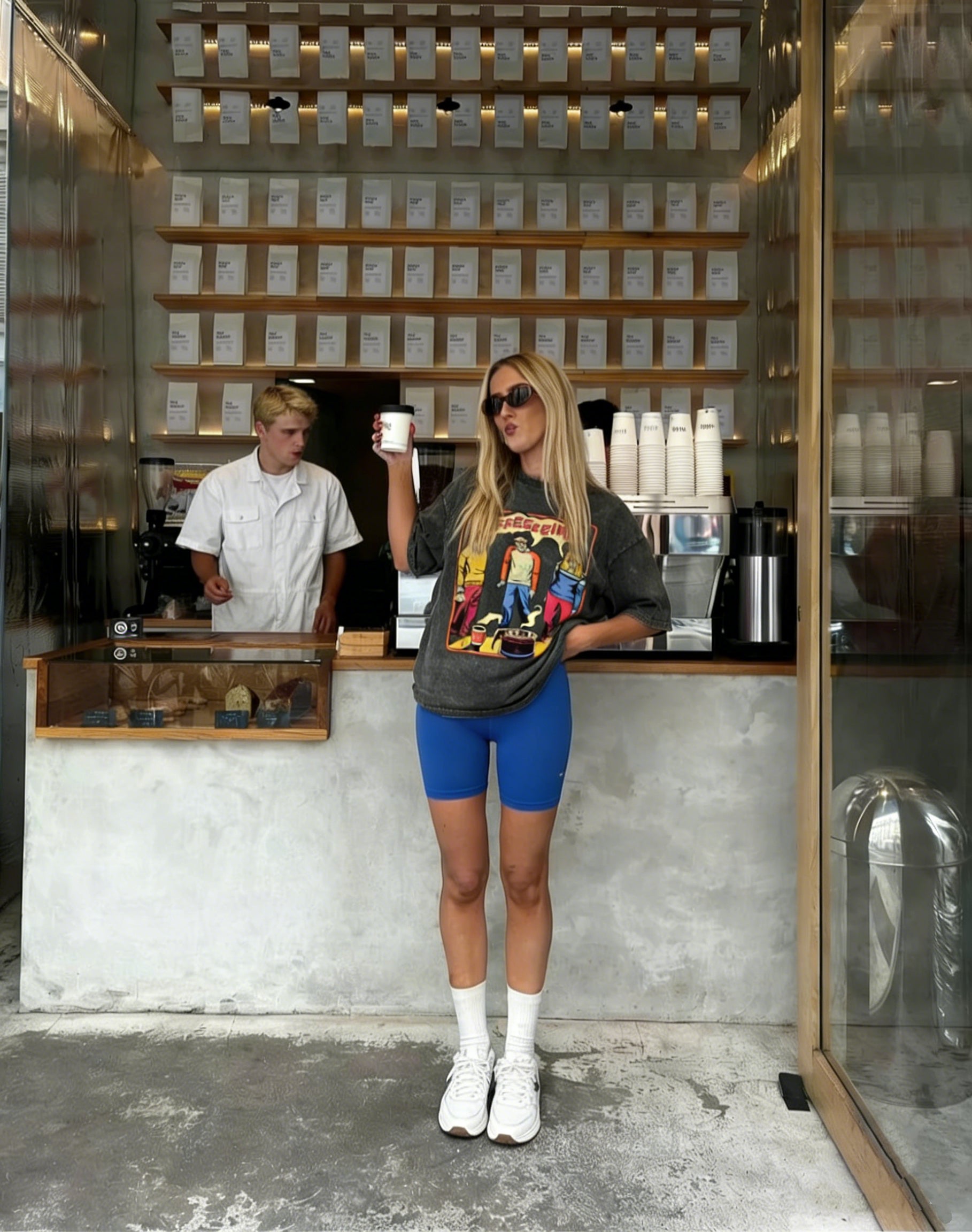 Caffeeeeine....Washed T-Shirt